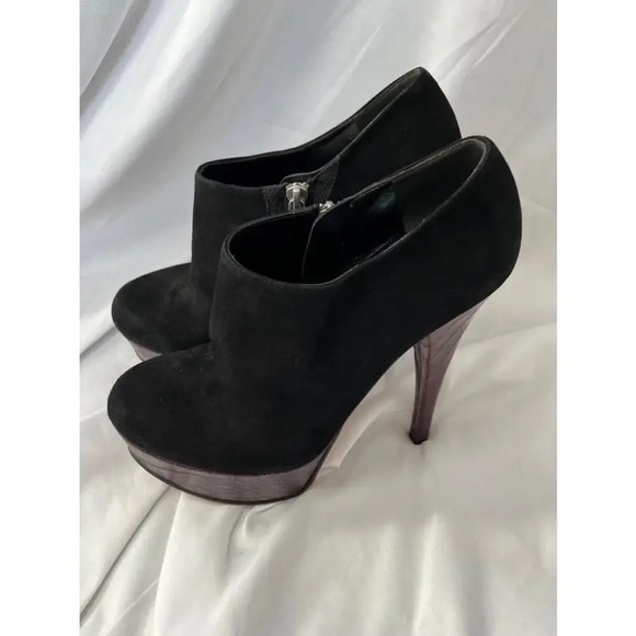 Alejandro ingelmo Black Suede Purple Platform‎ Bootie heels Size 39 - Picture 3 of 9